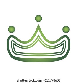 Illustration with shape of crown. Tattoo design element. Heraldry and logo concept art.