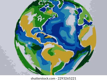 Illustration of the shape of the earth