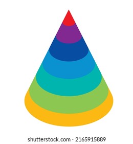 Illustration Shape Threedimensional Seventiered Conical Pyramid Stock ...