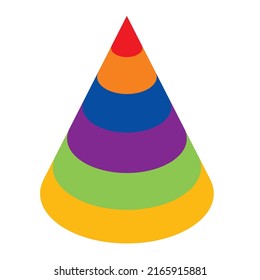 Illustration Shape Threedimensional Sixtiered Conical Pyramid Stock ...