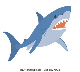 Illustration of a shark aiming for prey