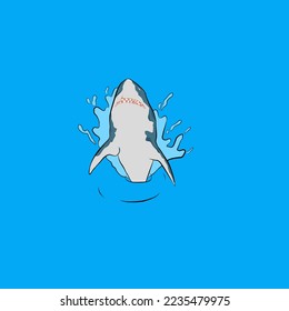 Illustration of shark design, suitable as logo and printing.