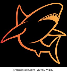 illustration of shark logo design