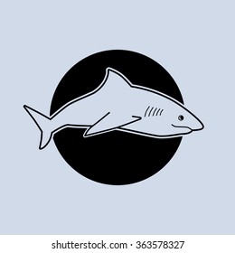 Illustration of a shark. Minimalist vector illustration.