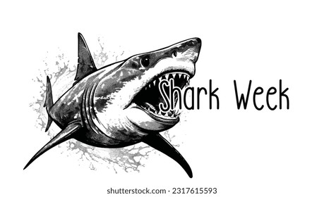 Illustration of Shark for shark week