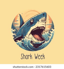 Illustration of Shark for shark week
