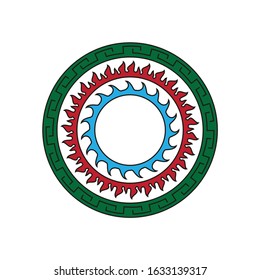 Illustration sharp wood saw blade vintage logo design template