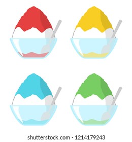 Illustration of shaved ice.