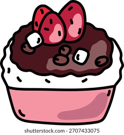 eine Illustration von rasiertem Eis