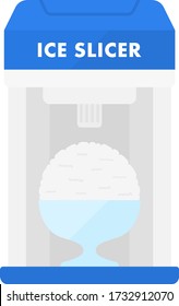 Illustration Of A Shaved Ice Machine.