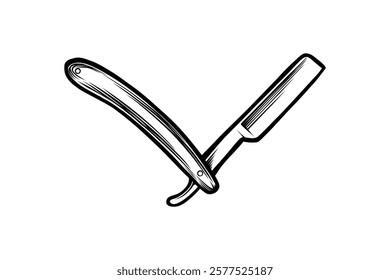 Illustration of a shaving razor with clear lines