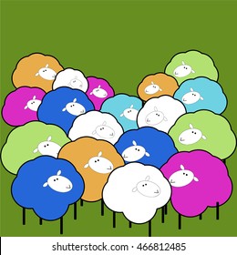 Illustration of sheep.