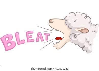 Illustration of a Sheep Bleating