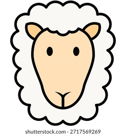 Ilustración de la cabeza de oveja