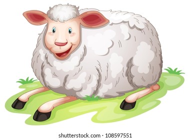 illustration of a sheep on a white background