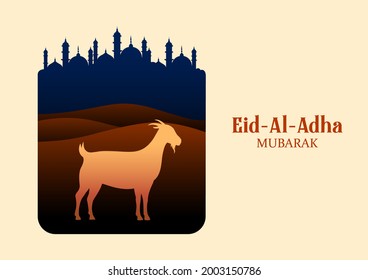 Illustration von Schafen, die Eid ul Adha (Happy Bakra Id) heiliges Festival des Islam-Muslims wünschen