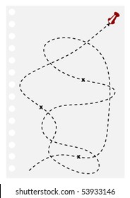 Illustration of a sheet with a target
