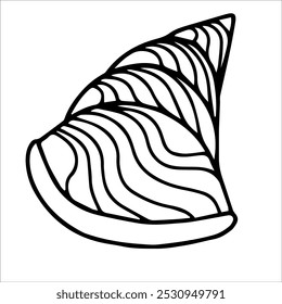 Página de Coloração de Linha de Shell de Ilustração