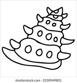 Illustration  Shell Line Art Coloring Page