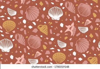 Illustration of shells and terrazzo