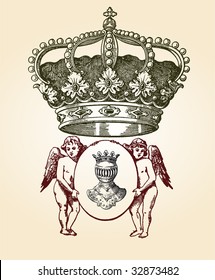 illustration shield design set with various shapes and decoration