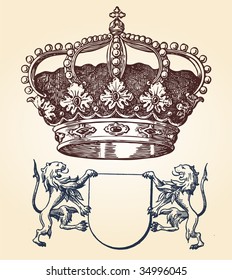 illustration shield design set with various shapes and decoration