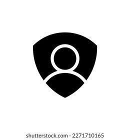 Illustration of a shield icon with an avatar