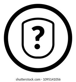 Illustration of shield icon with a question sign
