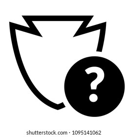 Illustration of shield icon with a question sign
