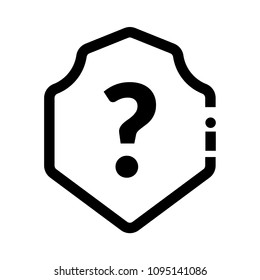 Illustration of shield icon with a question sign