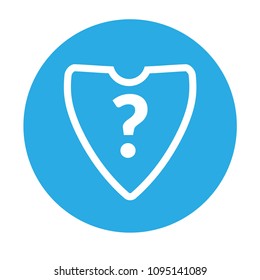 Illustration of shield icon with a question sign