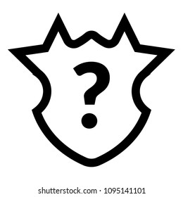 Illustration of shield icon with a question sign
