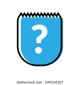 Illustration of shield icon with a question sign