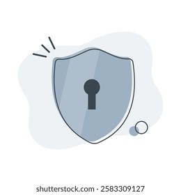 illustration of a shield with a keyhole