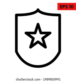 Illustration of shield line icon