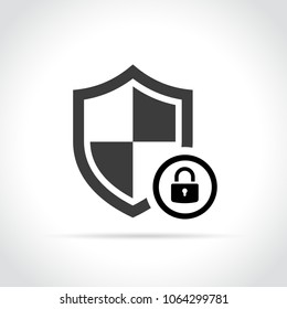 Illustration Shield Padlock Icon Concept Stock Vector (Royalty Free ...