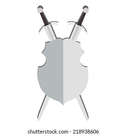 Illustration of shield and sword,  sword, shield, armor, medieval, medieval sword