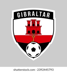 Illustration of Shield Team Badge of Gibraltar for Football Tournament