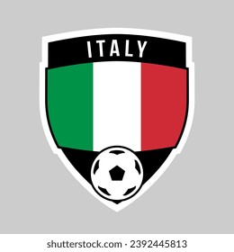 Illustration of Shield Team Badge of Italy for Football Tournament
