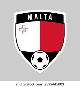 Illustration of Shield Team Badge of Malta for Football Tournament