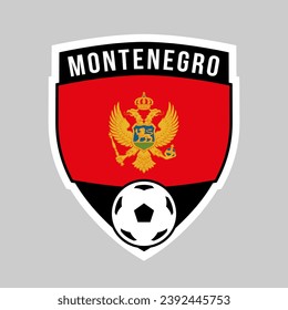 Illustration of Shield Team Badge of Montenegro for Football Tournament