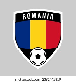 Ilustración de la insignia del equipo Escudo de Rumania para el torneo de fútbol