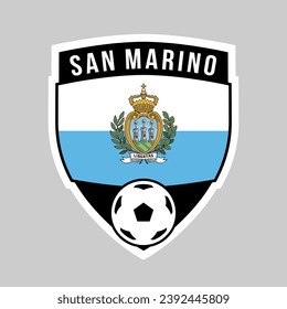 Illustration of Shield Team Badge of San Marino for Football Tournament