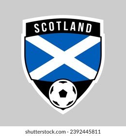 Illustration of Shield Team Badge of Scotland for Football Tournament