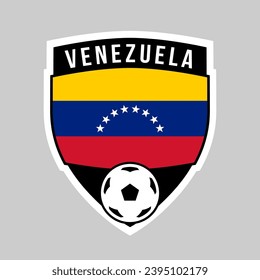 Illustration der Schildmannschaftsabzeichen Venezuelas für das Fußballturnier