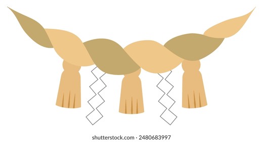 Illustration of shimenawa, a sacred ritual tool