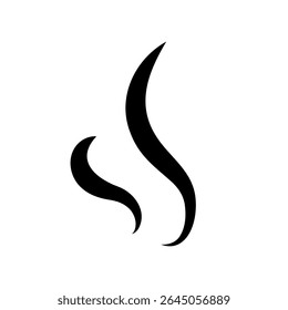 Illustration of shimmering steam and vapor. Cartoon effect icon of heat, smell and aroma of warm food. Flickering flames.