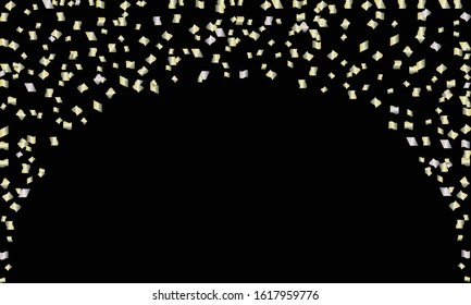 Illustration of shining confetti dancing