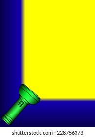 Illustration of the shining flashlight