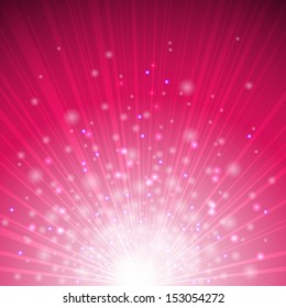 illustration of shining holiday background in red